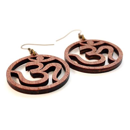 Om Shanti Laser Cut Hoop Earrings