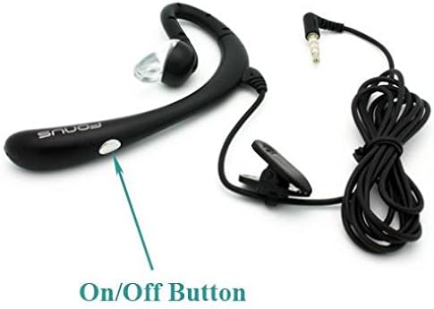 Wired Mono Headset Earphone w Mic Headphone 3.5mm Single Earbud Hands-Free Microphone Over-The-Ear Compatible with LG K40