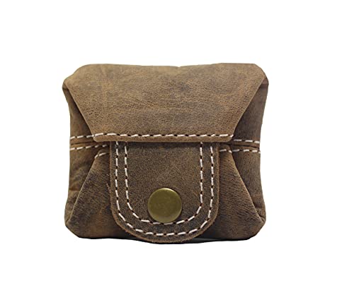 JYOS Leather Coin Purse - Premium Leather Pouch Small Wallet - Medicine Pouch - Contact Lenses Pouch (Vintage Brown) JYOS Leather Coin Purse - Premium Leather Pouch Small Wallet - Medicine Pouch - Contact Lenses Pouch (Vintage Brown)