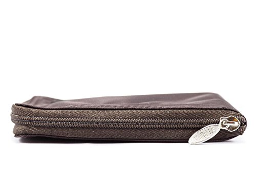 Image of Big Skinny Men's Zippered Bi-Fold Slim Wallet, Holds Up to 25 Cards