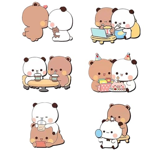 6 Stück Bubu Dudu Kühlschrankmagnete Magnete Kühlschrank mit Niedlichen Motiven Dudu Bubu Magneten Kühlschrank Set Fridge Magnet für Whiteboard Küche Büro Süße Geschenke für Paare