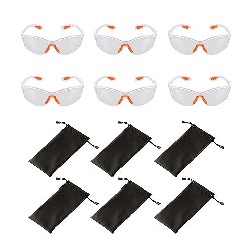 TAFACE 6 piezas de gafas, equipo de protección de seguridad, herramientas de trabajo químicas, antipolvo y antisalpicaduras, adecuado para laboratorios, soldadura eléctrica y ciclismo