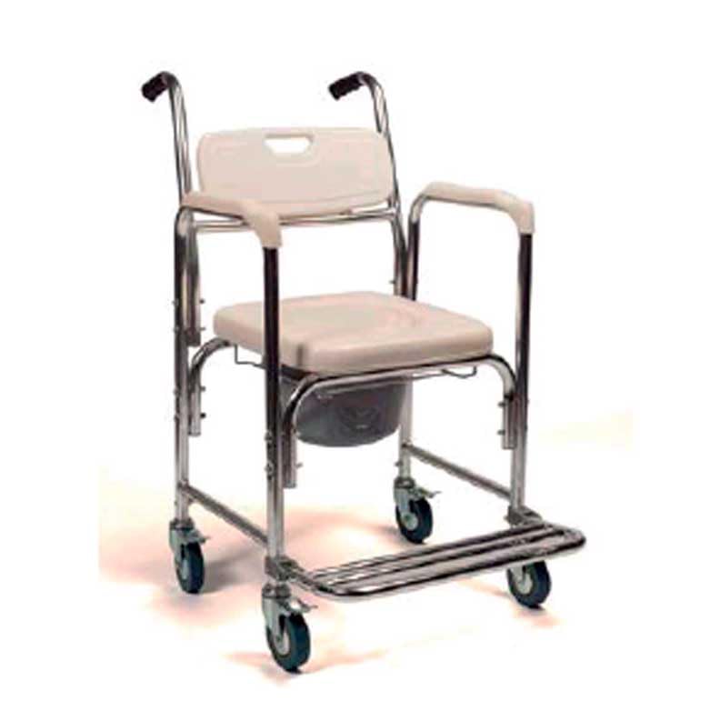 SILLA DUCHA WC CON REPOSAPIES ABATIBLES