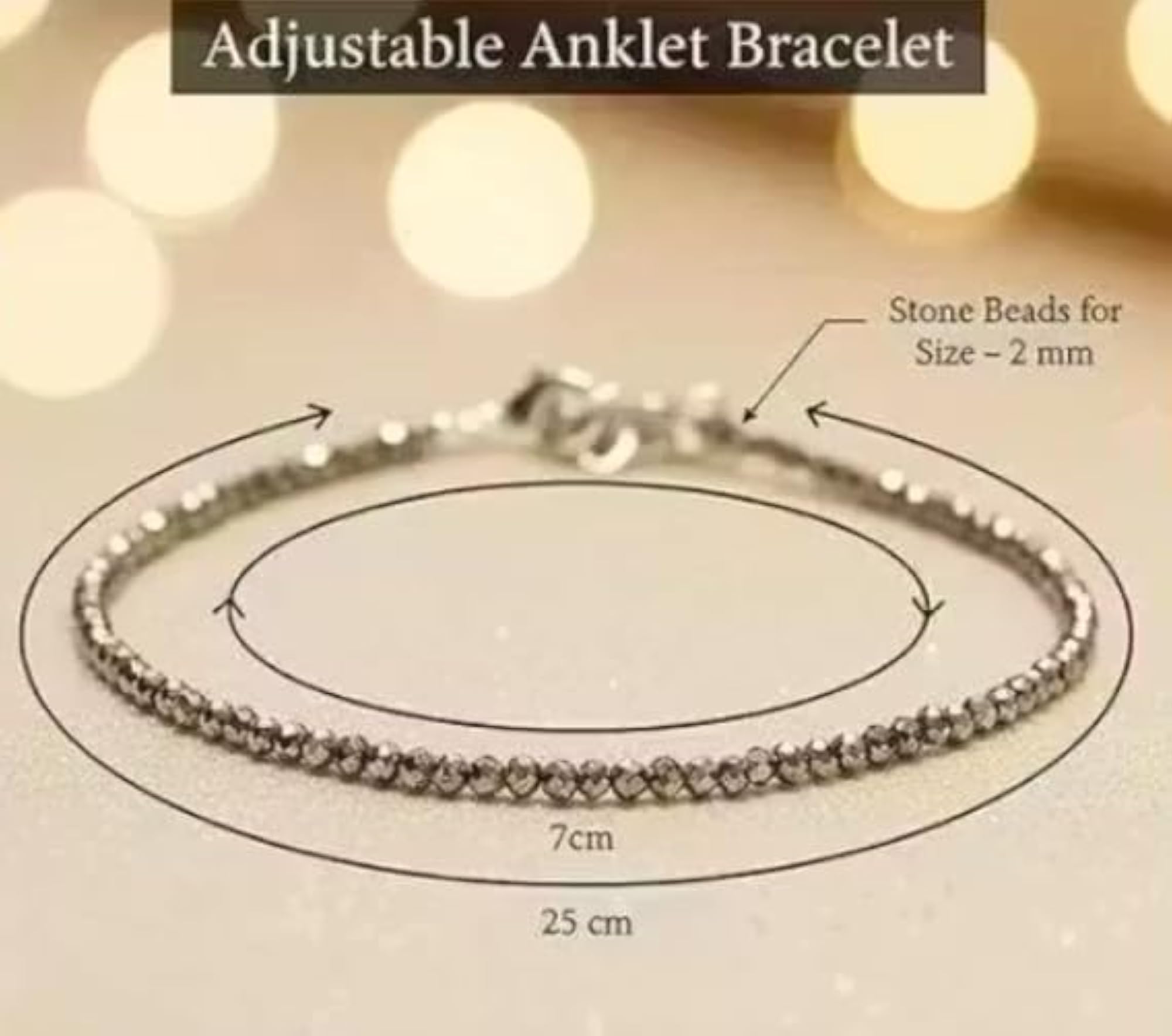 Natural Pyrite Anklet, Prosperity & Abundance