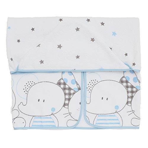 Ti TIN - Capa de Baño de Bebé Estampada JUNGLA con Capucha Suave y Absorbente | Toalla de Niño Niña con Capucha 100% Algodón, Colores Sólidos, 100x100 cm
