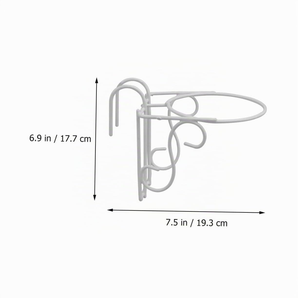 BESPORTBLE 2 Piezas Colgador De Macetas De Hierro Cesta Colgante Pared Soporte Anillo para Macetas Maceteros Al Aire Anillos para Barandilla Soporte Balcón