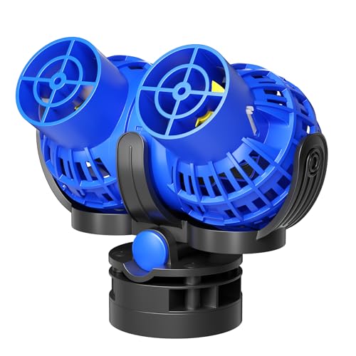 SunSun JVP-232 Strömungspumpe 15000 l/h 26 W Aquarium Pumpe mit 2 schwenkbaren Düsen, Magnethalter zur einfachen Befestigung und Durchflussregler