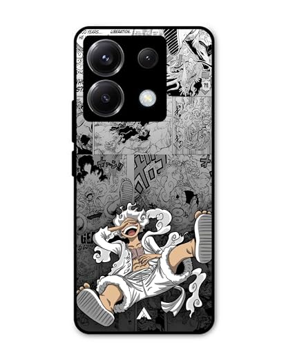 Image of Premium Anime 2 Case for Xiaomi Redmi Note 13 (Glossy Finish) Soft-Touch Metal TPU Back Cover, Shockproof, Designer, Aesthetic Mobile Phone Case