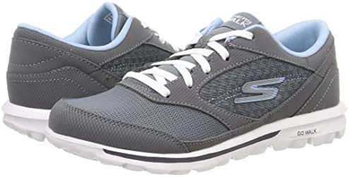 Skechers Women's GO Walk Classic Sneaker, Gray/Blue, 5 Wide | Image 6