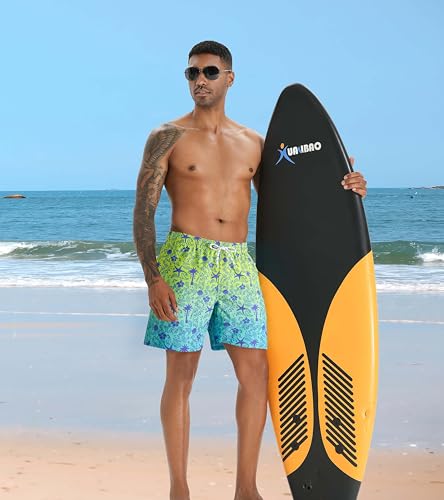 Image of APTRO Men's Swim Trunks with Compression Liner 5 Inch Bathing Suit Beach Swimsuits