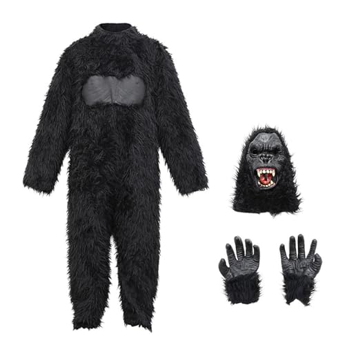 Allayu Déguisement de Gorille pour Halloween, Costume de Cosplay pour Enfants, déguisement à thème pour fêtes et événements Amusants, en Polyester, pour...