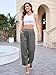 EGUGYDW Womens Baggy Wide Leg Pants Elastic High Waisted Palazzo Harem Trousers With Pockets Grey XL