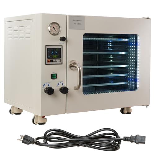 1.9 CF Lab Vacuum Oven, Professional Laboratory Drying Oven with Digital Controller, 5 Shelves Heating Equipment for Scientific Research (133Pa, RT+18°F to 300°F)