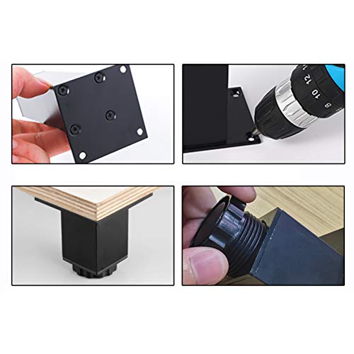 4 Piedini per Mobili Bianco Gambe per Mobili