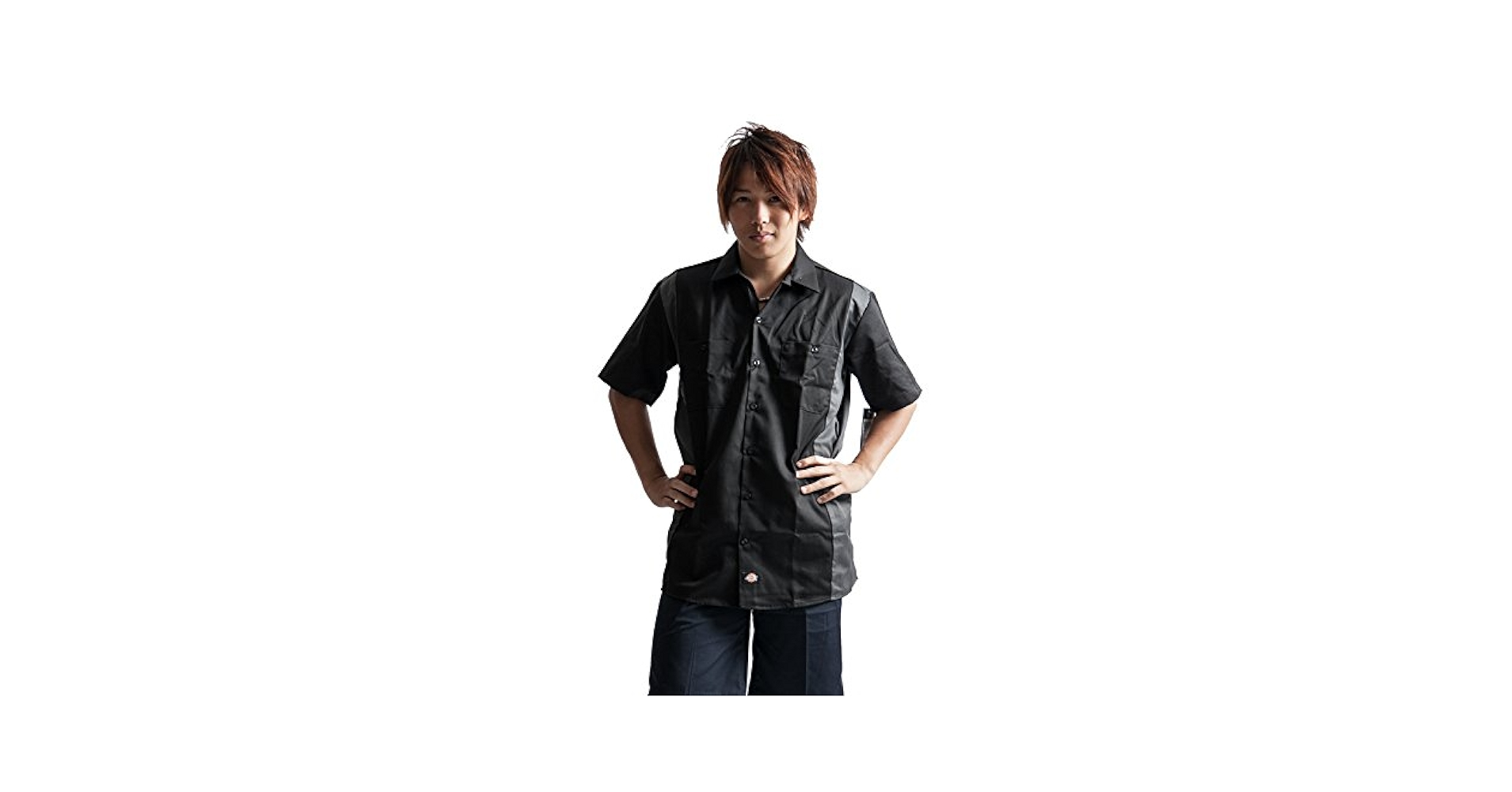 Amazon.co.jp: [ディッキーズ] メンズ 半袖 ボーリングシャツ