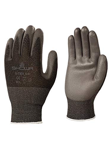 SHOWA Size 9 S-TEX 541 13 Gauge Hagane Coil and Polyester and Stainless Steel Cut Resistant Gloves with Polyurethane Coating