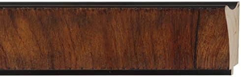 Picture Frame Moulding (Wood) 100ft Bundle - Contemporary Walnut Finish - 3" Width - 1/2" Rabbet Depth