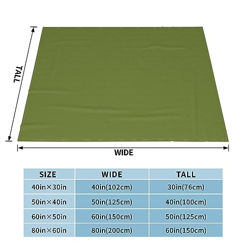 Couverture en flanelle PHAYAH vert foncé, parfait plaid soirée cinéma et camping - 4