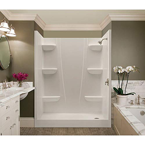 Aquatic 6030CSL-BI Biscuit A2 30" x 60" x 76" Shower Stall in Biscuit