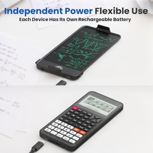 Image of ROATEE Rechargeable Graphing Scientific Calculators with Detachable Notepad