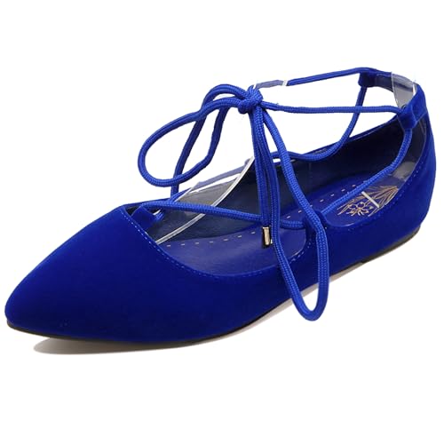 Suede Flat Women Pointed Toe Dolly Shoes