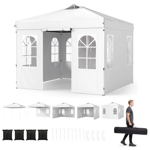 Image of Tangkula 10x10 FT Pop Up Canopy with Center Lock