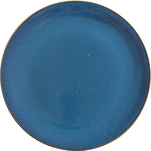 KAHLA Homestyle Pizzateller 31 cm atlantic blue orientalisches Geschirr aus Porzellan mit Steingut- und Keramiklook flacher Teller großer Speiseteller XL Platzteller Servierteller blau