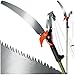 Produktbild tectake® Astschere Teleskop mit Seilzug und Säge, Handsäge, max. Arbeitshöhe 4 Meter, Baumsäge, Baumschere Hochentaster, Gartenwerkzeug mit Teleskopstange mit Sägeblatt 161-258 cm ausziehbar