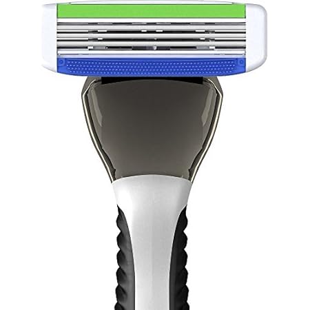 SWIPE Premium Men's 3-Blade Razor Kit (Flex Head Handle + 12 Refills)