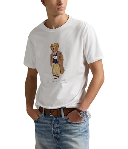 Consejos para Comprar Ralph Lauren Polo Sport los 5 mejores. 47 Polo Ralph Lauren - Playera Polo de Manga Corta para Hombre, Oso White Heritage, Large