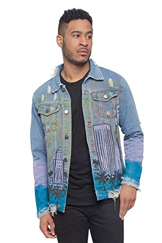 Victorious Men's Distressed Denim Jacket