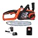 BLACK+DECKER 18V Akku-Kettensäge 8mit Akku und Ladegerät/Ideal für Holz- & Gartenarbeiten / 25 cm Schwertlänge) GKC1825L20-QW