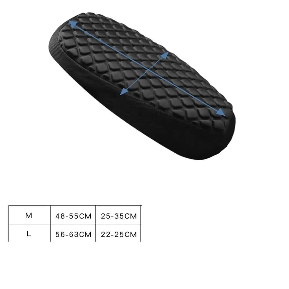 Per motociclette universali durevoli per coprisedile Cuscino ammortizzante elettrico Comoda protezione traspirante Coprisedile per moto(L)