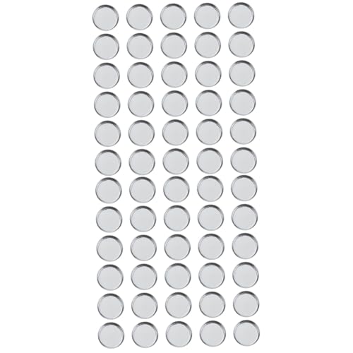 IWOWHERO 2sets Empty Eyeshadow Pans Blusher Tray Metal Pans for Diy Cosmetics Travel Size 30pcs*2