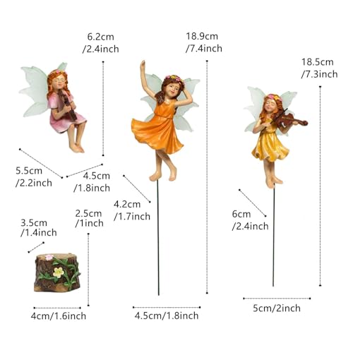 Miniature en résine de fée extérieure au design artistique et durable - 3