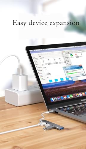 Image of USB Hub 4 in 1, USB to USB 3.0 USB 2.0,4 Ports Portable USB Splitter, USB Docking Station Compatible with Laptop,PC, Phones (USB A HUB1)