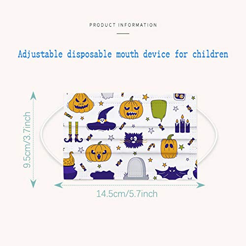 AxiBa Bandanas faciais descartáveis para crianças, bandanas faciais descartáveis de 3 camadas não te