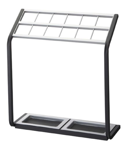 Suporte de guarda-chuva de metal YAMAZAKI Home 6296 com 12 compartimentos 12-Slot Prata