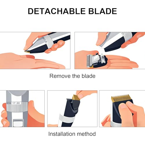 ER-GP80 Ersatzklinge Gold – Keramik Klinge Haarschneider, kompatibel mit Panasonic ER1611, Panasonic Scherkopf, HSM ER-GP80, ER1611 Ersatzklinge, professioneller Schneidkopf Ersatz für Barber