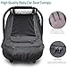 Waterproof Baby Car Seat Cover，YVMVDV Patented Cold Weather Carseat Cover for Babies,Infant Car Seat Cover Canopy for Boy Girls,Windproof Car Seat Canopy, Keeps Babies Warm and Cozy Black