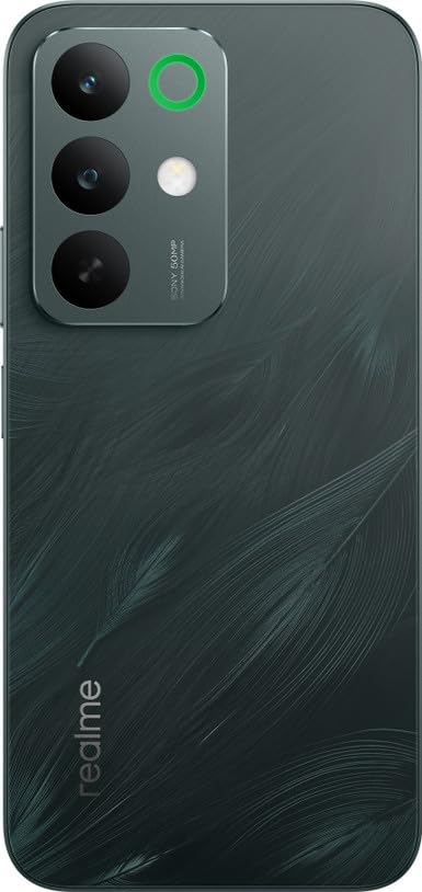 Image of realme C85 5G Smartphone (Peacock Green, 4GB RAM, 128GB Storage) | MediaTek Dimensity 6300 | 7,000mAh Battery | 50MP Rear Camera | 8MP Front Camera | 6.8-inch HD+ Display | Android 16