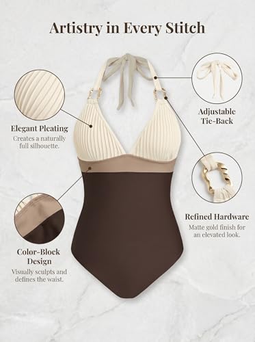 Maillot de bain une pièce CUPSHE col V plongeant et dos nu modulable