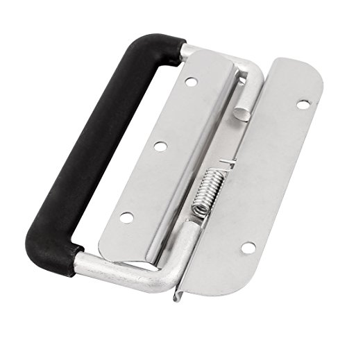 Sourcingmap Toolbox Aluminium Alloy Spring Loaded Chest Handle Grip Puller Silver Tone, 122mmx86mm - Image 2