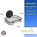Gecko-Loc Soap Dish Suction mounting Bath soap bar Holder for Bathroom, Metal Bath Shower Bathtub Wall Tile or Kitchen Sink soap or Sponge Dishes - Black