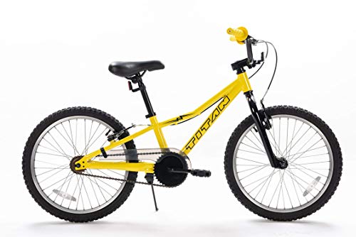 titan Lightning 20-Inch Aluminum Alloy Short Frame Hybrid Youth BMX Bike, Yellow