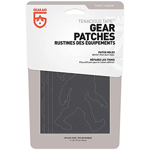 Image of GEAR AID Tenacious Tape Repair Patches - Peel-and-Stick Nylon Gear Patches for Jackets, Tents, Sleeping Bags, Backpacks, and Outdoor Gear - Fix Rips, Tears, and Holes, Outdoors, 3 inchx20 inch