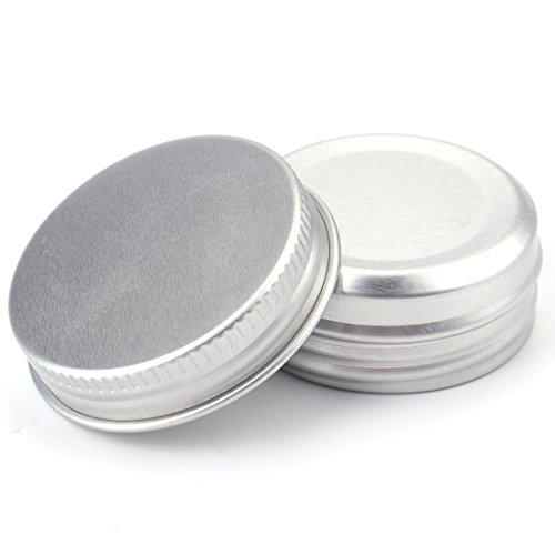 Tosnail 48 Pack Mini Round Aluminum Tins, 0.5 OZ 15 ML Lip Balm Container with Screw Thread Lid, Empty Spice & Travel Tin Storage Jars3