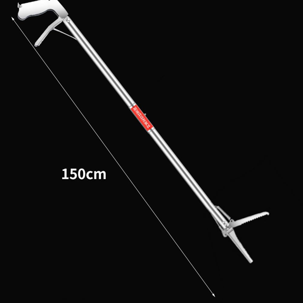 Pinza a serpente extra lunga 150 cm, pinza a serpente pieghevole per rettili, in acciaio inox, gancio a serpente e rettile da 1,5 m