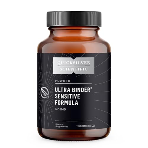 Quicksilver Scientific Ultra Binder Sensitive Formula - Gut Health Supplement with Activated Charcoal Bentonite Clay - Cleansing Support Powder (120g)