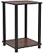 Furinno Turn-N-Tube End Table, Dark Cherry/Black , 1-Pack